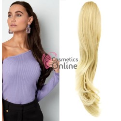 Extensie de par coada dreapta cu cleste 60 cm  Blond Deschis Mixt Cod 39337